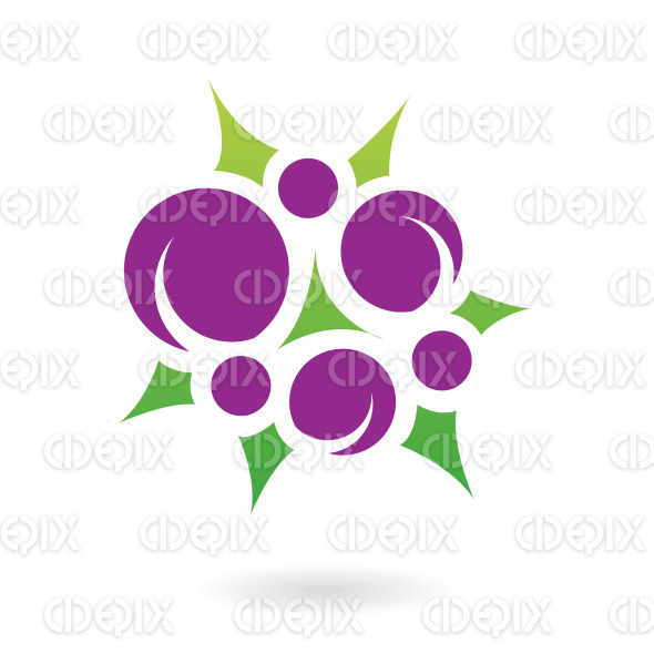 abstract blackberry fruit logo icon | Cidepix