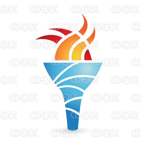ancient greek olympic torch icon with fire 3 | Cidepix
