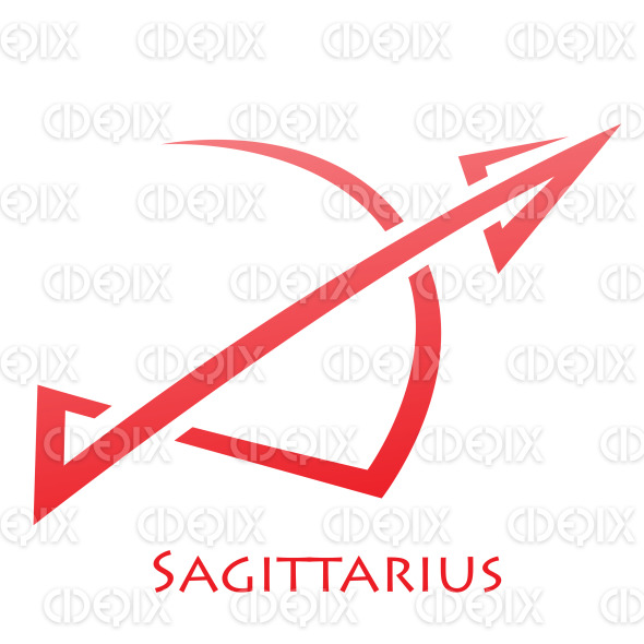 Red Lines Simplistic Sagittarius Zodiac Star Sign | Cidepix